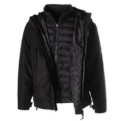 Schott 3-in-1 Black Waterproof Jacket with Zip Out Lining