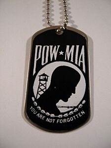 POW/MIA YOU ARE NOT FORTTEN DOG TAG & CHAIN