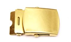 Gold Plated Web Belt Buckle Made in USA