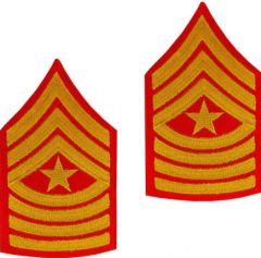 GI USMC Sergeant Major Embroidered Chevron Set