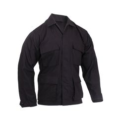 Black Military Spec BDU Jacket 100% Cotton Ripstop