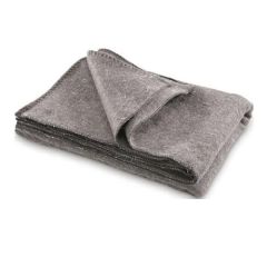US Made 100% Wool Used Grey Blanket