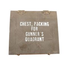 GI WWII Gunner's Quadrant Oak Box