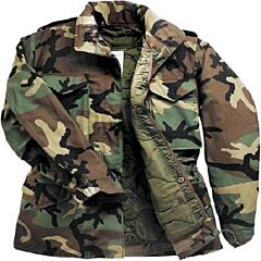 Military Style Woodland M65 Field Jacket with Liner