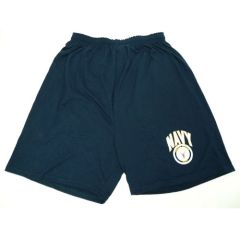 Navy Imprinted Shorts