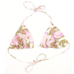 Pink Camouflage Bikini Triangle Top