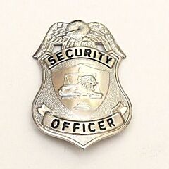Security Officer Pin Badge Silver 3in.