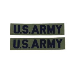 2 Pack Of Embroidered GI Vintage US Army Name Tape Tab Patches