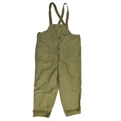 Used OD GI WWII Navy Cotton Wool Lined Bib Overalls