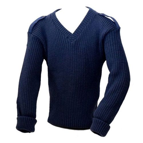 GI Navy Wool V Neck Commando Sweater | Army Navy Sales