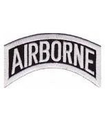 Black and White Army Airborne Rocker Tab Patch