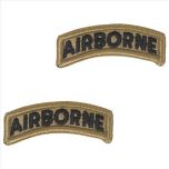 GI Army Airborne Tab Pair OCP with Hook and Loop