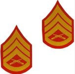 GI USMC Staff Sergeant Embroidered Chevron Set