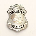 Security Officer Pin Badge Silver 3in.