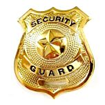 Large Gold Security Guard Badge