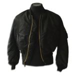 Black MA-1 Pilot's Jacket Made by Winfield